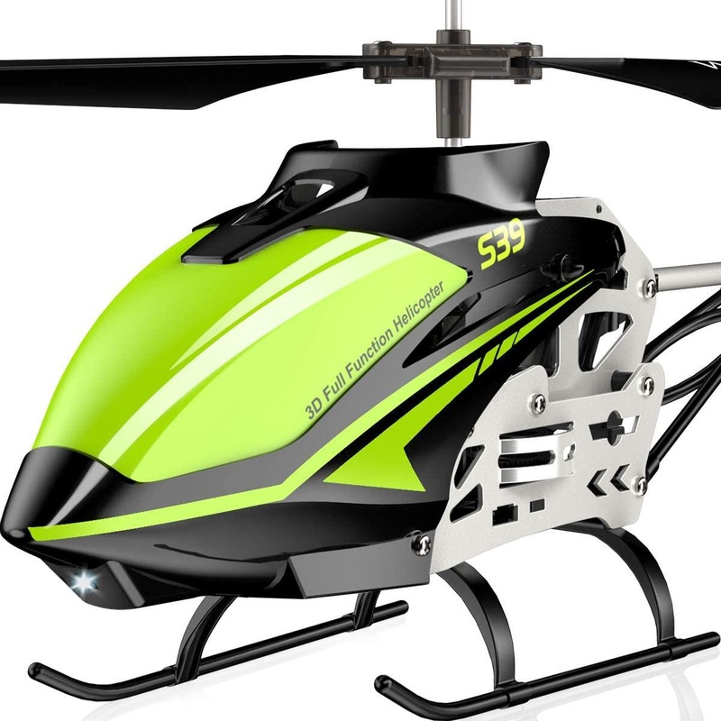 SYMA S39 RC Helicopter - with 3.5 Channel Bigger Size Sturdy Alloy Material Gyro Stabilizer and High&Low Speed Drone S39 Green