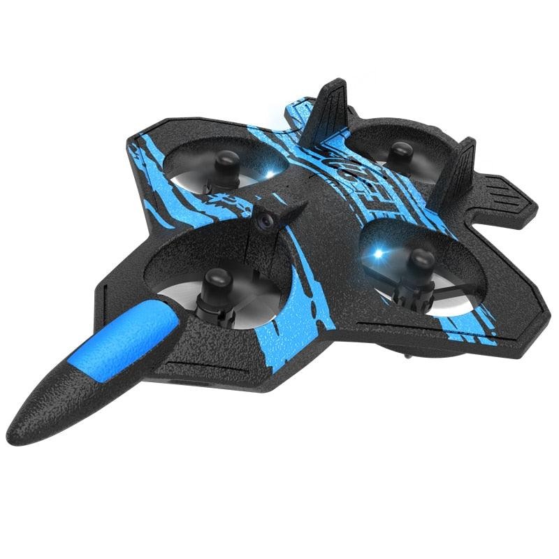 F22 Foam RC Plane - with Camera 4K 360 Stunt Remote Control Aircraft Fighter Helicopter Airplane Toys for Boys Children BU No Camera