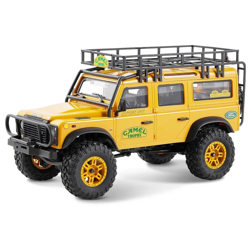 LKCOMO FMS FCX24M 1/24 Land Rover Series RC Car 4WD Crawler Defender 90/110, 7.4V, 4Channel Remote, CE Certified Rover-RTR-1B