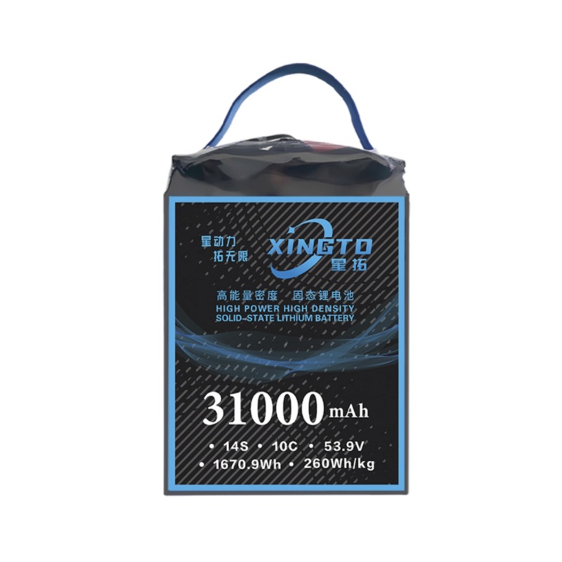 XINGTO 14S 31Ah 34Ah 37Ah 40Ah 53.9V 10C 260Wh/kg Solid State Battery for UAV Drone