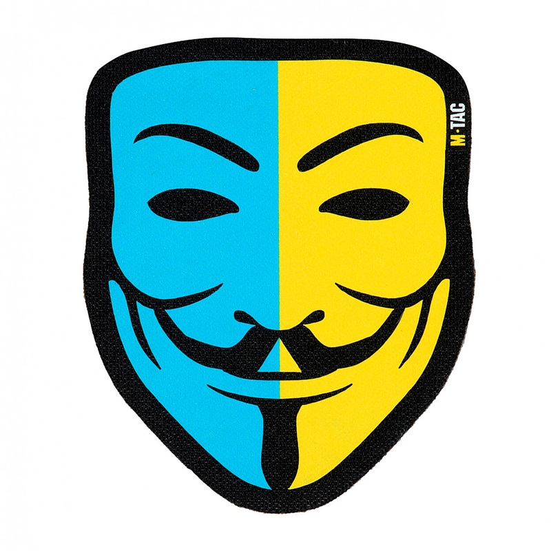 M-Tac Anonymous Patch in Black, Yellow, and Blue