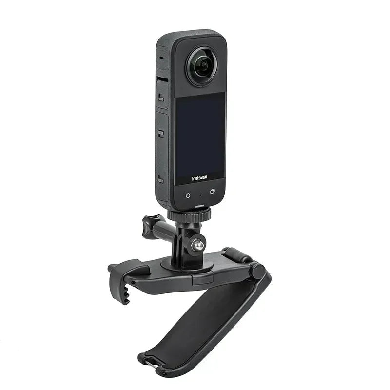 Osmo Action 5 Pro Backpack Clip Clamp, 360 Rotating Mount Holder for Insta360 One X5/X4/X3/X2, DJI Action 4/3/2, GoPro