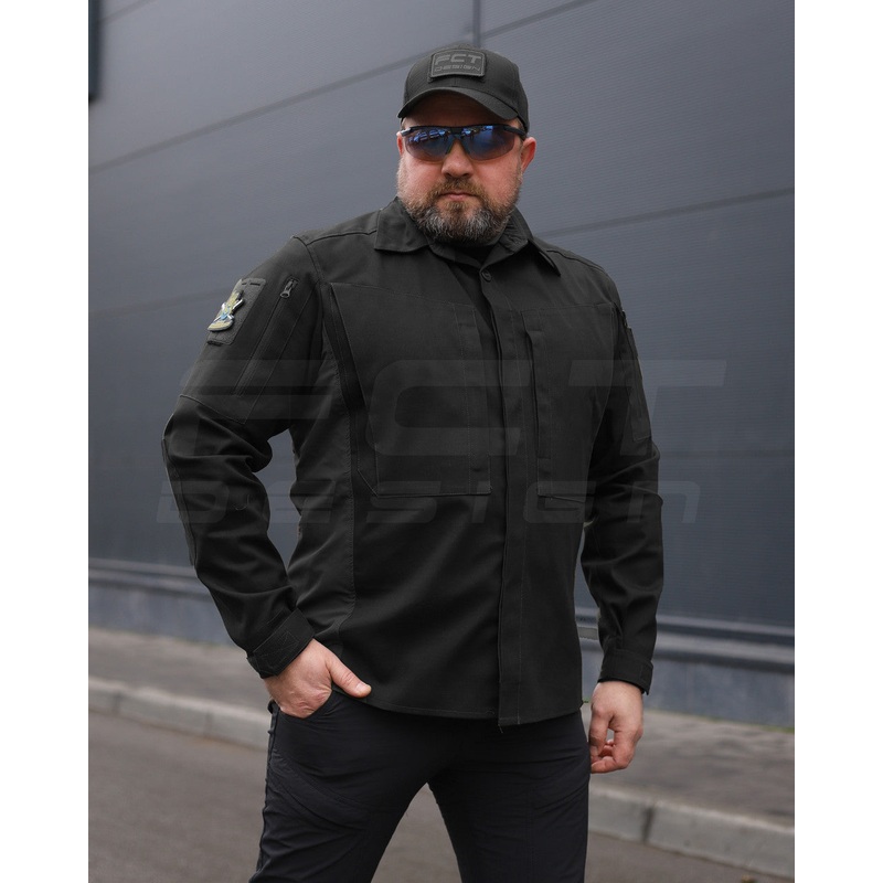 Rugged Professional Stalker FCT Stretch Canvas Shirt in Black