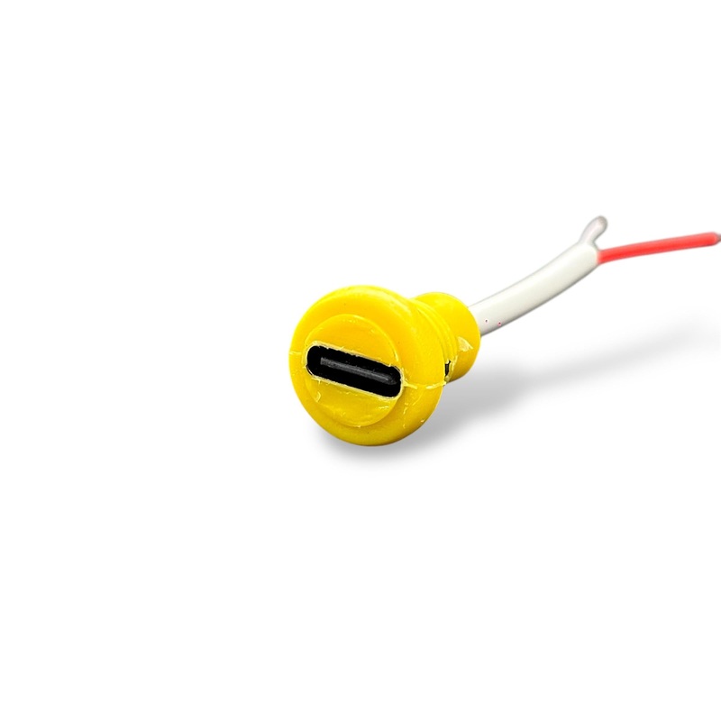 Type C Female Charging Socket with Wire | USB Type-C 2 Pin Power Charging Connector for DIY Electronics & Projects