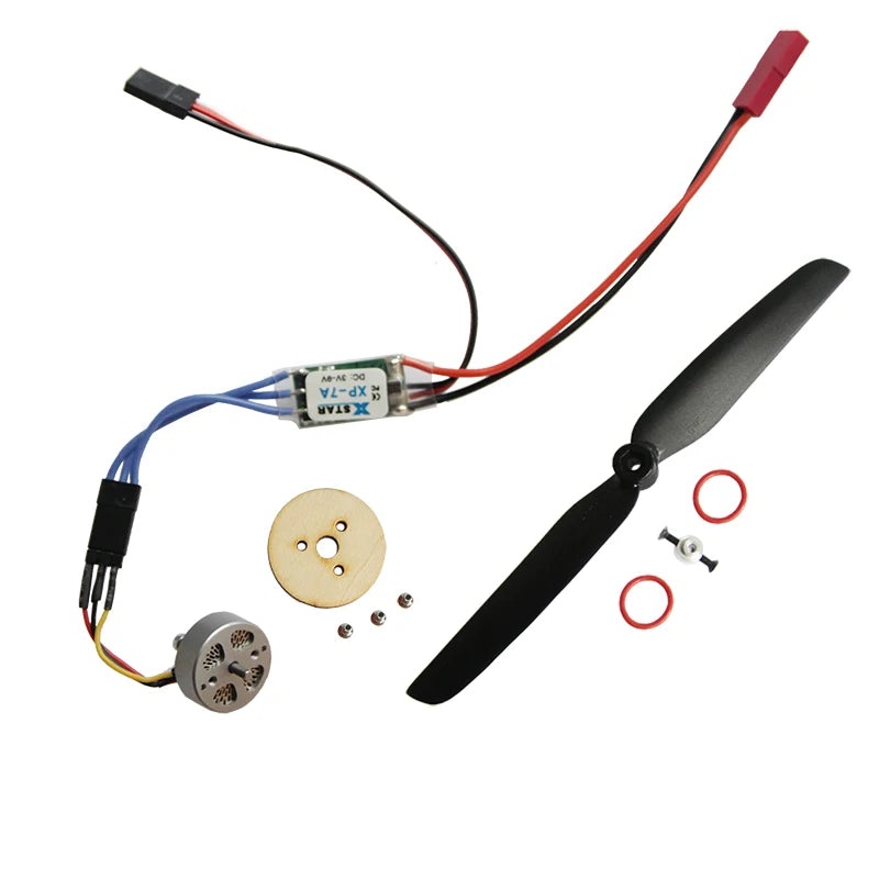 1504 2800KV Brushless Motor Power System with XP-7A ESC, GWS6030 Prop for 2S RC Airplane Indoor Flight 154g Thrust Motor ESC prop mount