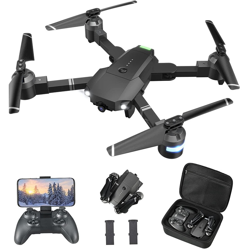 ATTOP X-PACK 18 Camera Drone - 1080P FPV Drones with Carrying Case, Long Distance Quadcopter Equipped w/2 batteries, One key Return/Emergency Stop, ATTOP Drones for Adults/Beginners, Girls/Boys Gifts