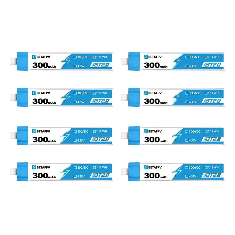 BETAFPV 1S 300mAh PH2.0 30C Battery FPV Drone Battery 8PCS PH2.0 300mAh