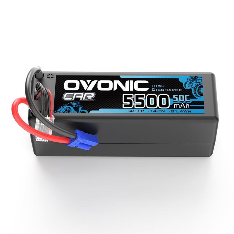 Ovonic 4S Lipo Battery 5500mah 4S1P 50C 14.8V Lipo Battery With EC5 Connector Hard Case for RC Car Truck Tank RC Airplane Helicopter Boat
