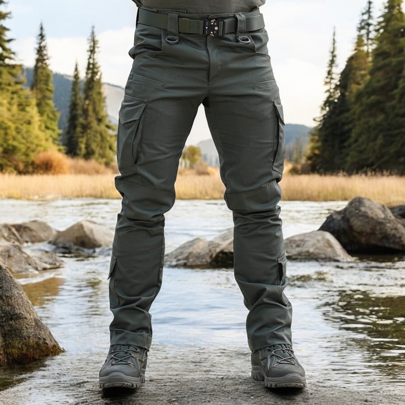 Ripstop Olive Cargo Pants, XL