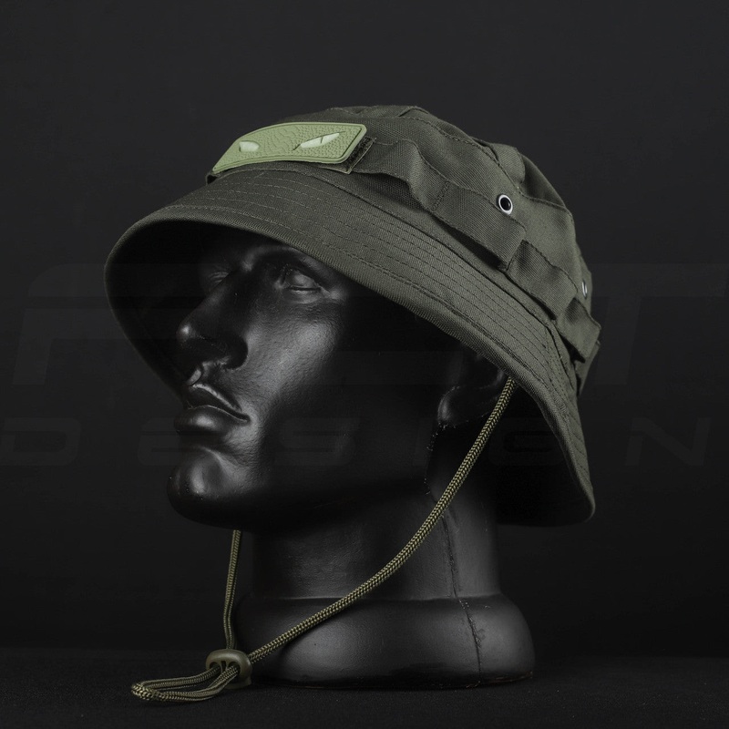 Rugged Canvas Panama Hat with Velcro in Khaki
