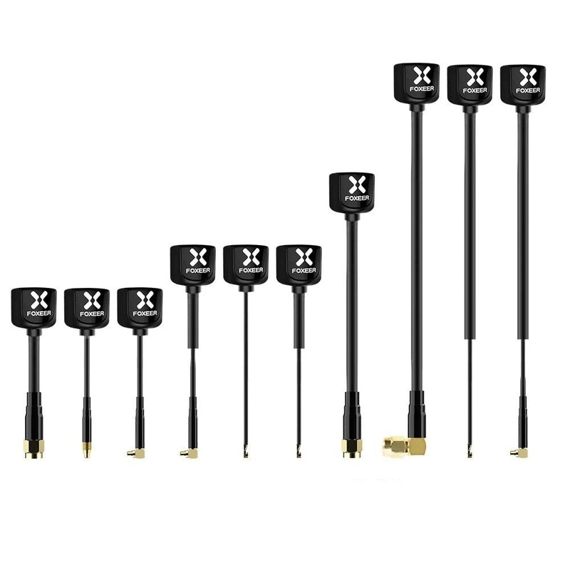 2PCS Foxeer Lollipop V4 Lollipop Omni 5.7G 2.6DBI Antenna RHCP LHCP SMA MMCX Right Straight RHCP UFL Super Mini for RC FPV Drone RHCP Black SMA