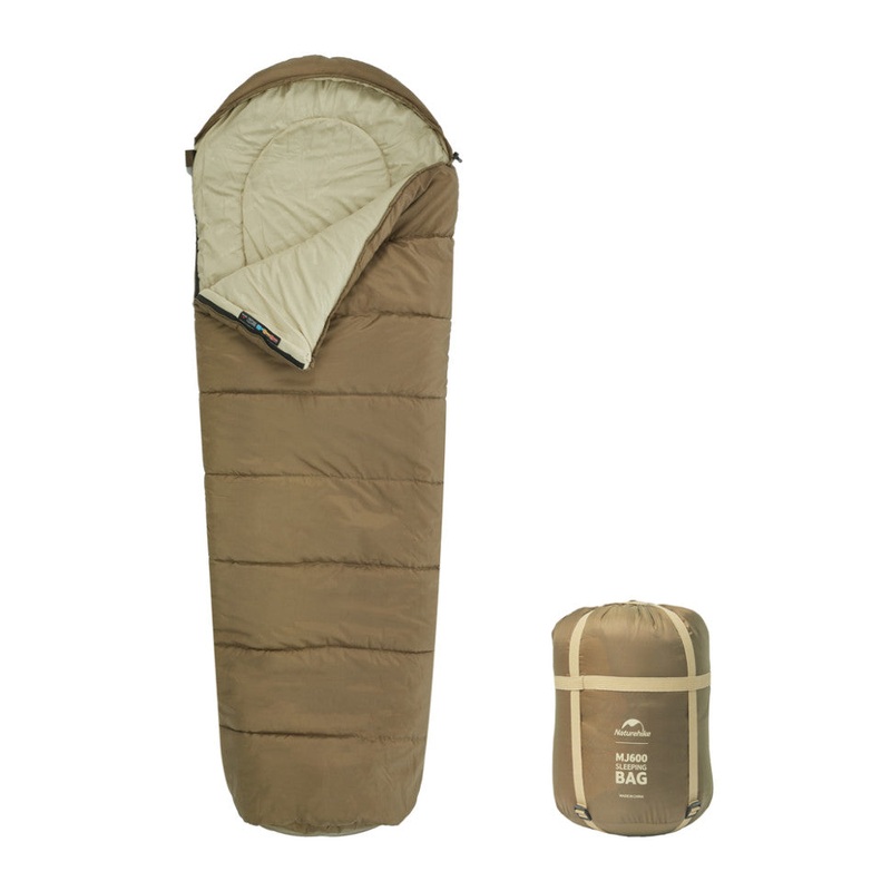 Naturehike MJ 600 Hooded Sleeping Bag, Brown