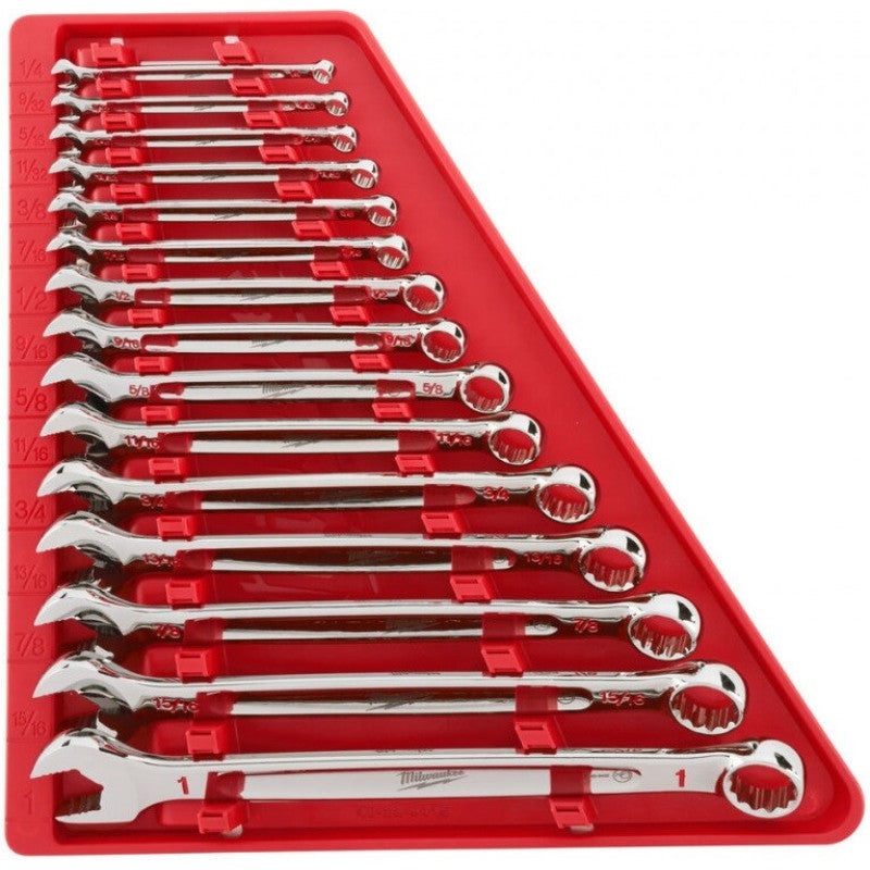 MAX BITE Milwaukee Chrome Inch-Size Ratcheting Wrench Set, 1/4" to 7/16"