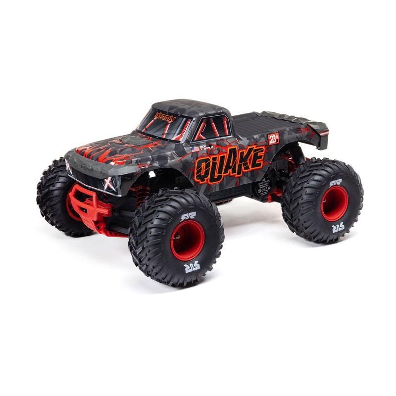 ARRMA ARA3537T1 1/10 QUAKE 223S DSC 2WD RTR Brushless Monster Truck, Red