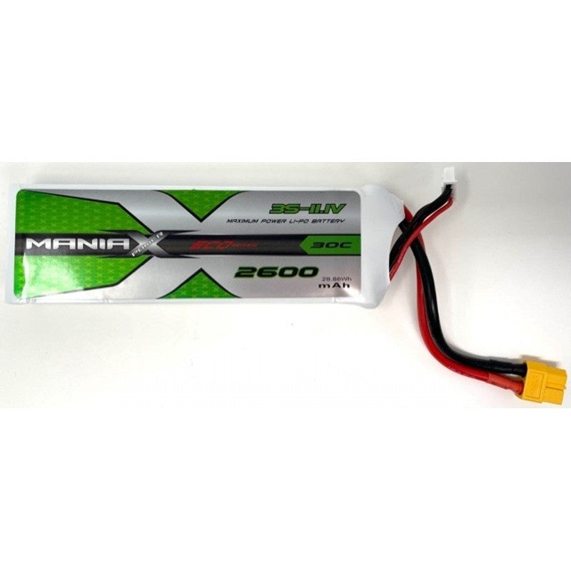 ManiaX 11.1V 2600mah 30C Lipo Battery Pack : MX2600-3S-30