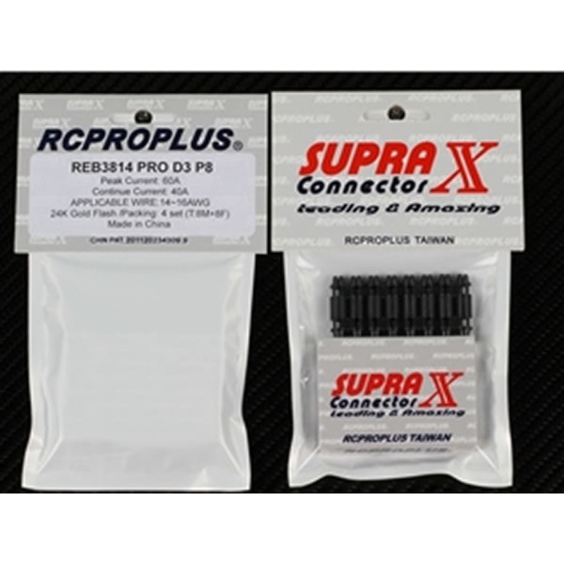 Supra-X PRO 3mm (8M, 8F, Black Housing, ORG Cap) : REB3814PROD3