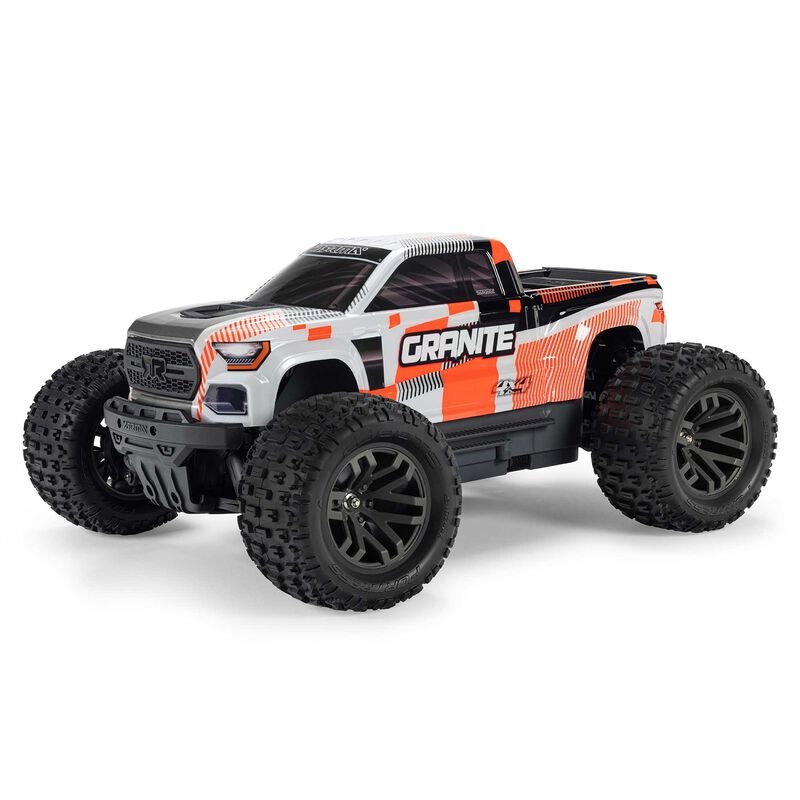 ARRMA ARA4202V4T3 1/10 GRANITE MEGA 665 4X4 RTR Brushed Monster Truck, Orange (Requires Battery and Charger)