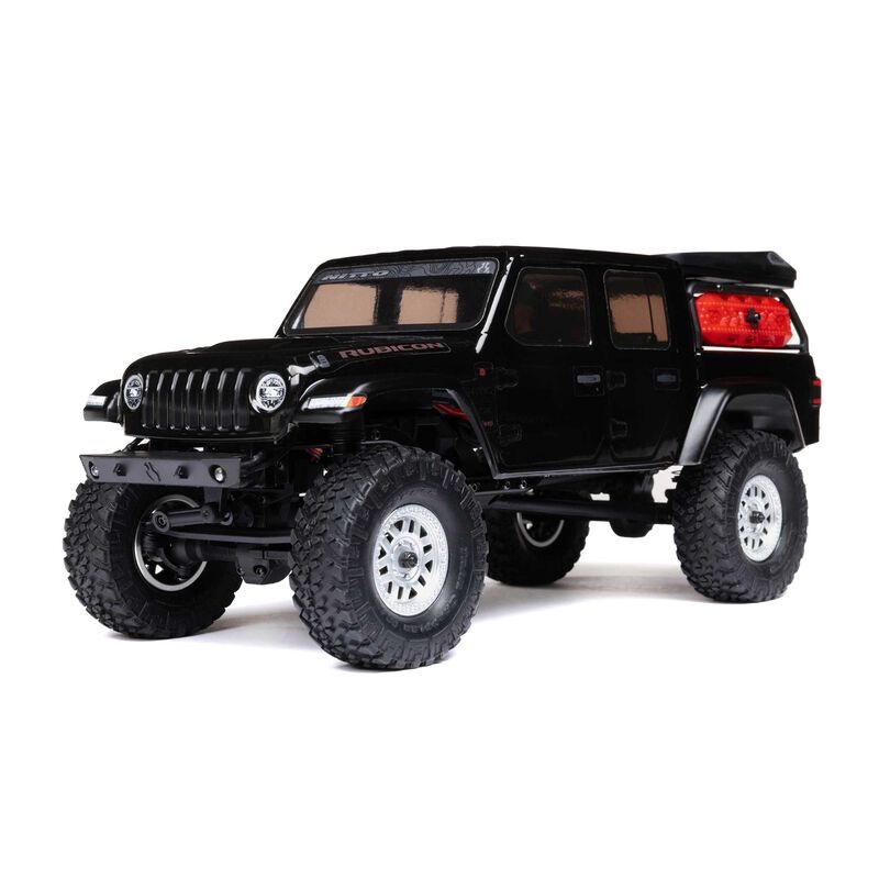 Axial AXI00005V2T5 1/24 SCX24 Jeep JT Gladiator 4X4 RTR Brushed Rock Crawler (Battery & Charger Included), Black