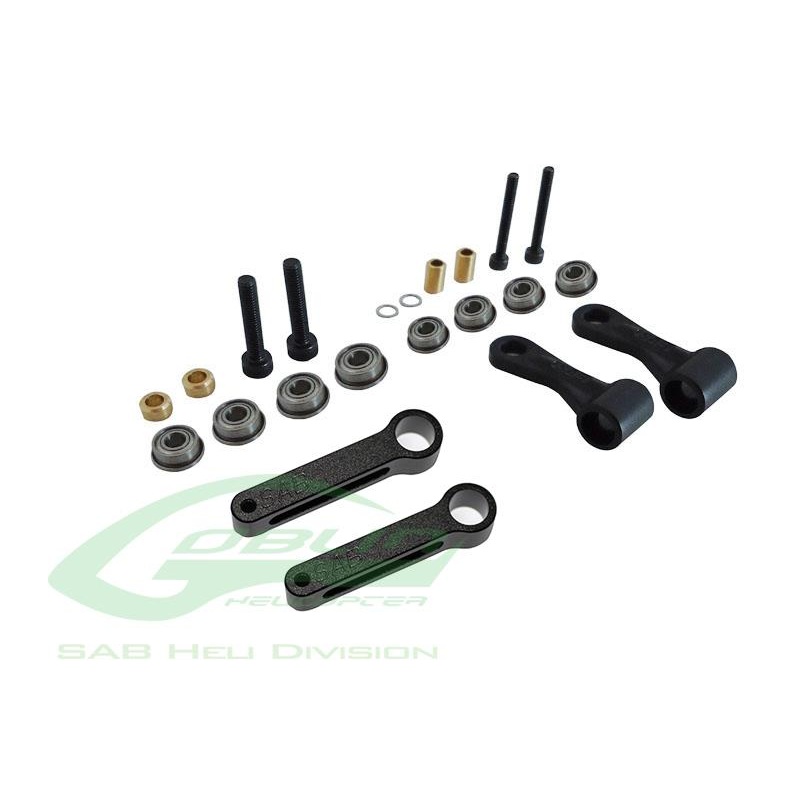 Radius Arm Set Black Matt - Goblin Black Nitro/Black Thunder : H0132BM-S