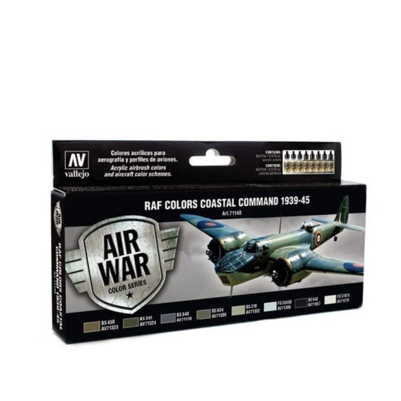 Vallejo AV71148 Model Air Coastal Command 1939-45 8 Colour Set