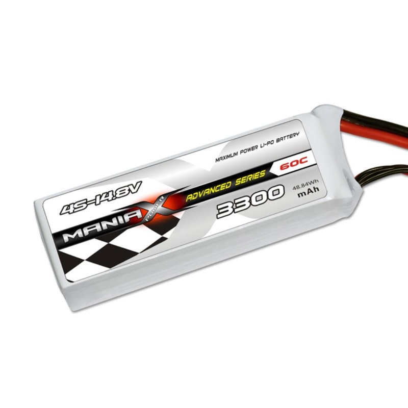 ManiaX 14.8V 3300mah 60C Lipo Battery Pack : MX3300-4S-60