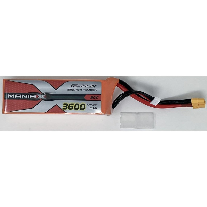 ManiaX 22.2V 3600mah 80C Orange Lipo : MX3600-6S-80