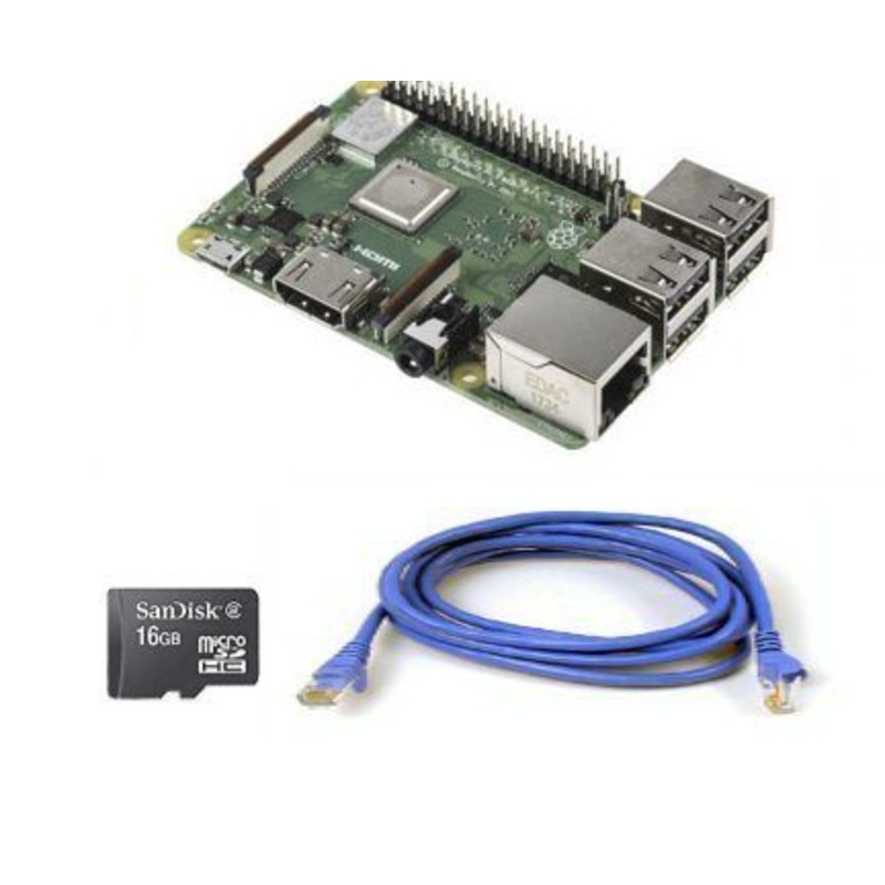 Raspberry Pi 3B+ Combo Kit (16GB SD card+ Ethernet Cable)