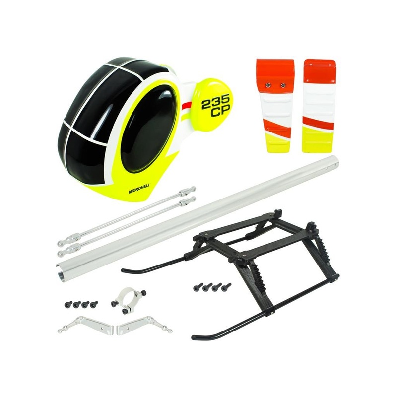 Airbrush Fibreglass Hughes 300 Scale W/ Landing Gear (Yellow) - Blade Revolution 235 CP : MH-235C-SH33