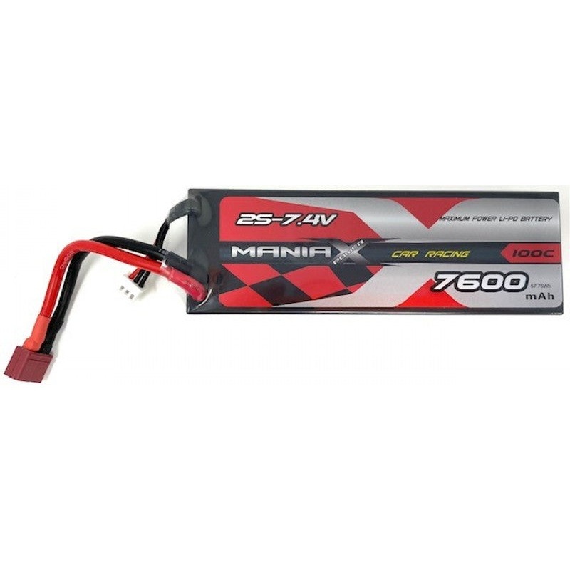 ManiaX 7.4V 7600mah 100C Car Lipo Pack : MX7600-2S-100