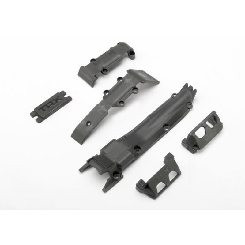 Traxxas 7037 - Skidplate Set Front (1)/ Rear (1)/ Transmission (1)/ Steering servo guards (2) / steering servo cover plate (1)
