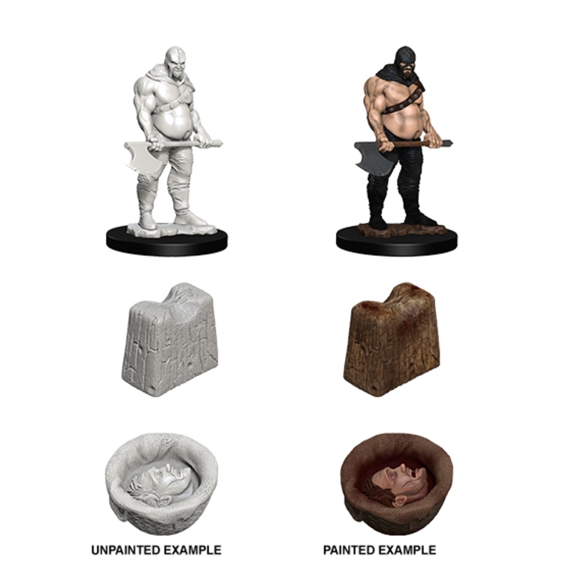 WizKids 73420 Deep Cuts Unpainted Miniatures: Executioner & Chopping Block