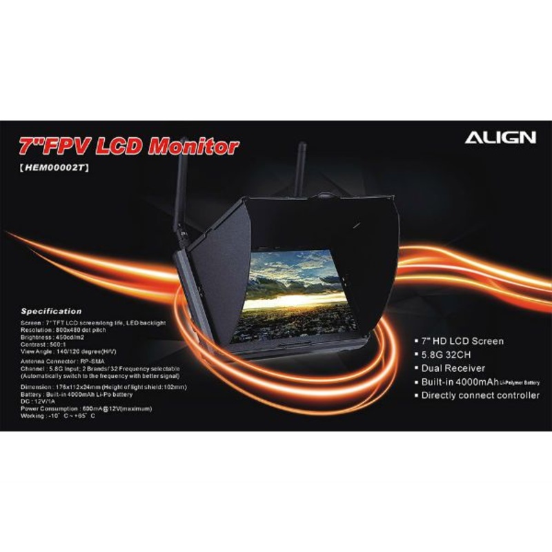 Align 7" FPV LCD Monitor : HEM00002T