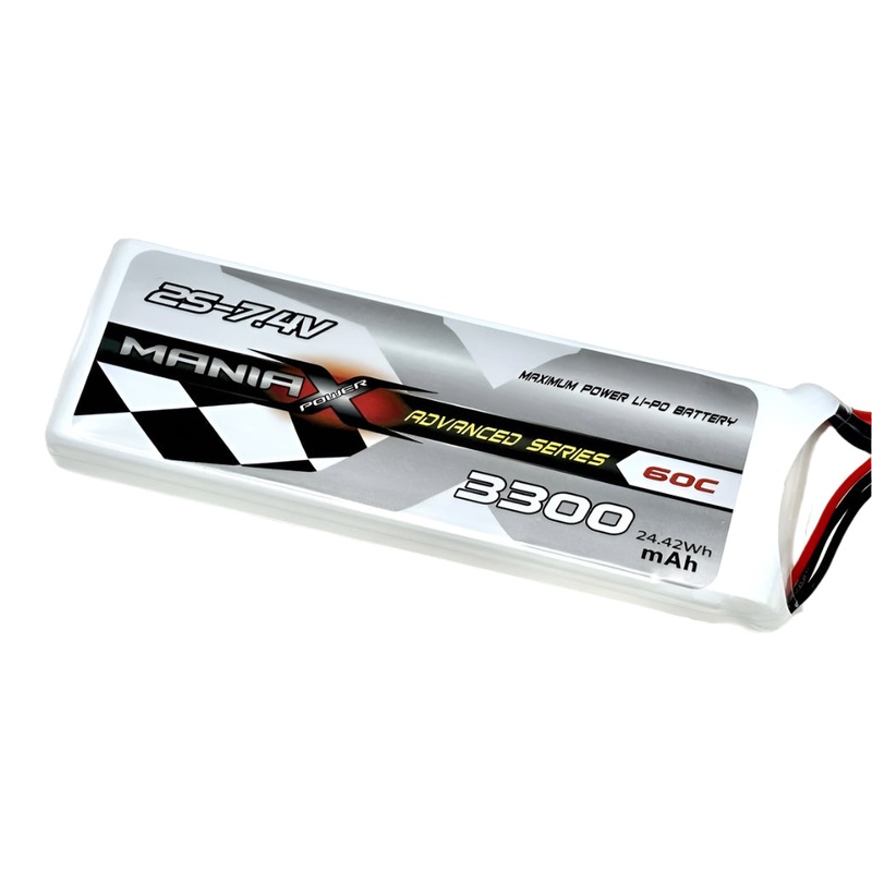 ManiaX 7.4V 3300mAh 60C LiPo Battery Pack : MX3300-2-60