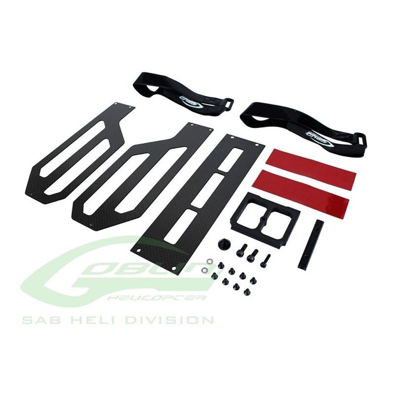 Aluminium Battery Support Black Matte - Goblin Comet : H0733-S