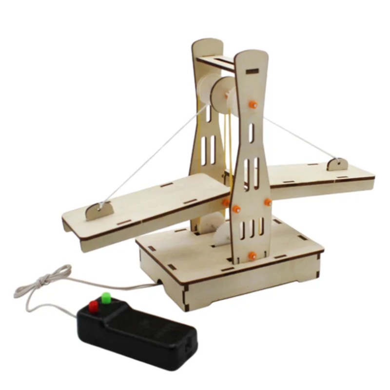 DIY Wooden Lift Bridge Miniature STEM Kit Toys for Kids