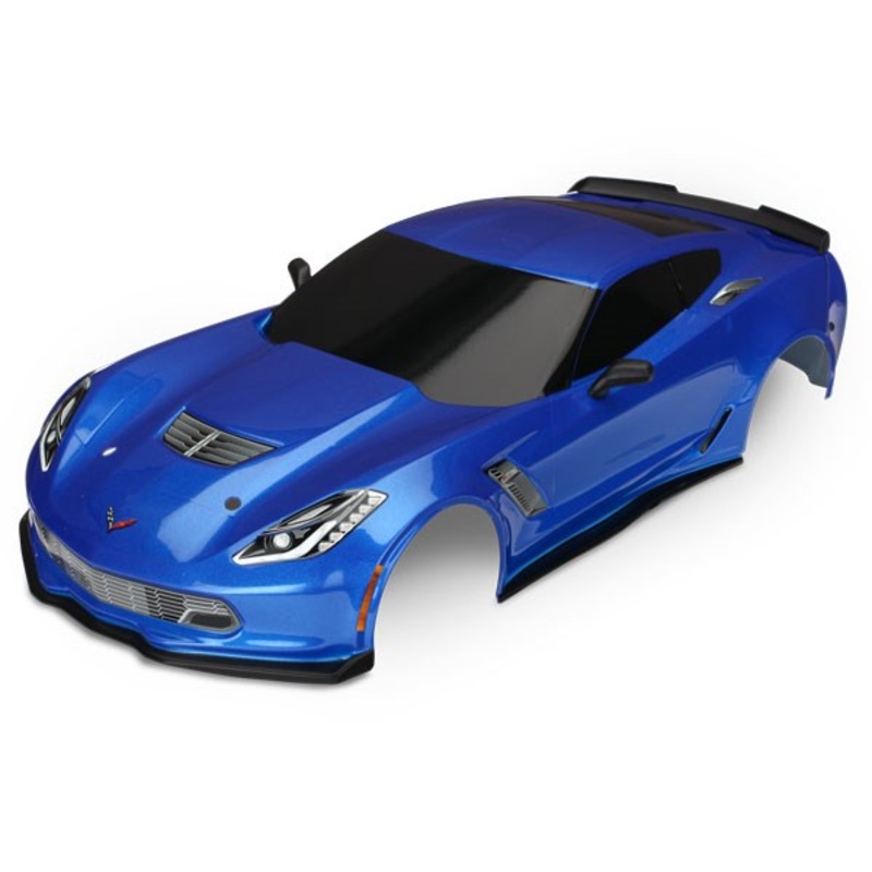 Traxxas 8386X Body Chevrolet Corvette Z06 blue (painted decals applied)