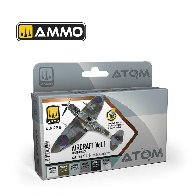 AMMO by Mig Jimenez ATOM-20916 ATOM Beginners Set: Aircraft Vol.1