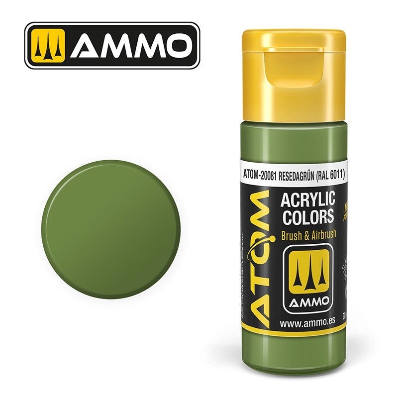 AMMO by Mig Jimenez ATOM-20081 Atom Color Resedagrn Ral 6011 20ml