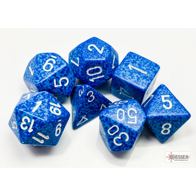 Chessex 25306 Water Speckled Polyhedral 7-Die Set