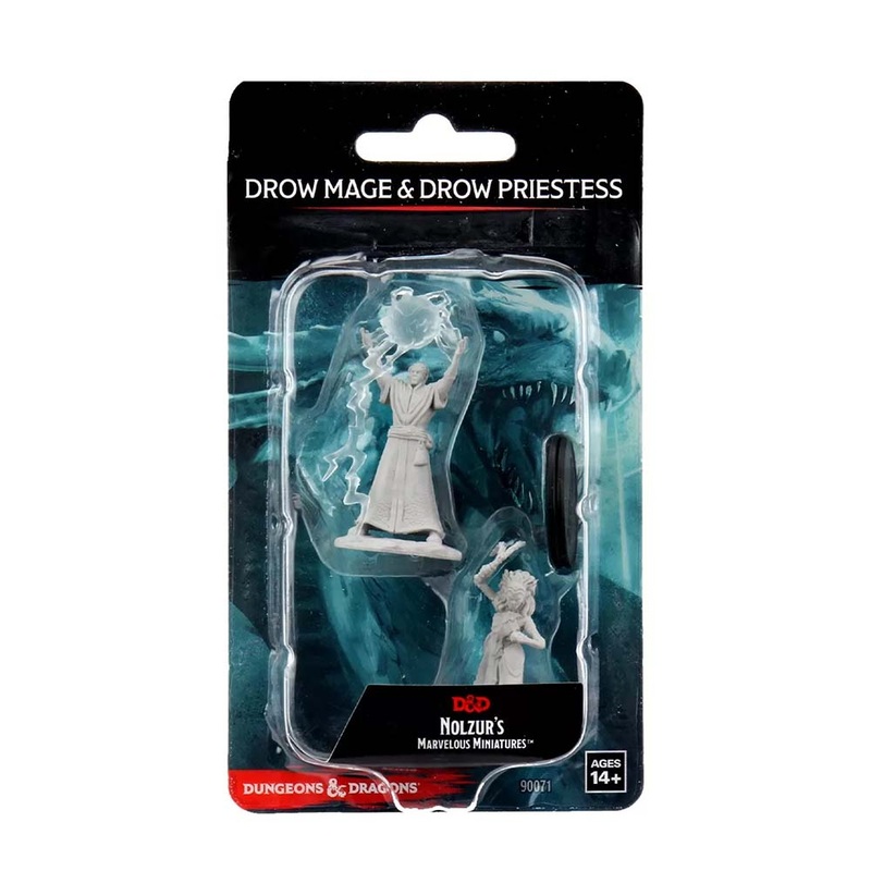 WizKids 90071 D&D Nolzurs Marvelous Miniatures: DrowMage & DrowPriestess