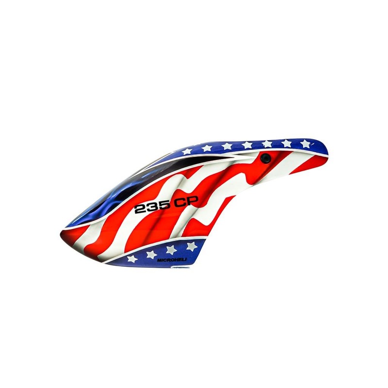 Airbrush Fibreglass USA Flag Canopy - Blade Revolution 235 CP : MH-235C080US