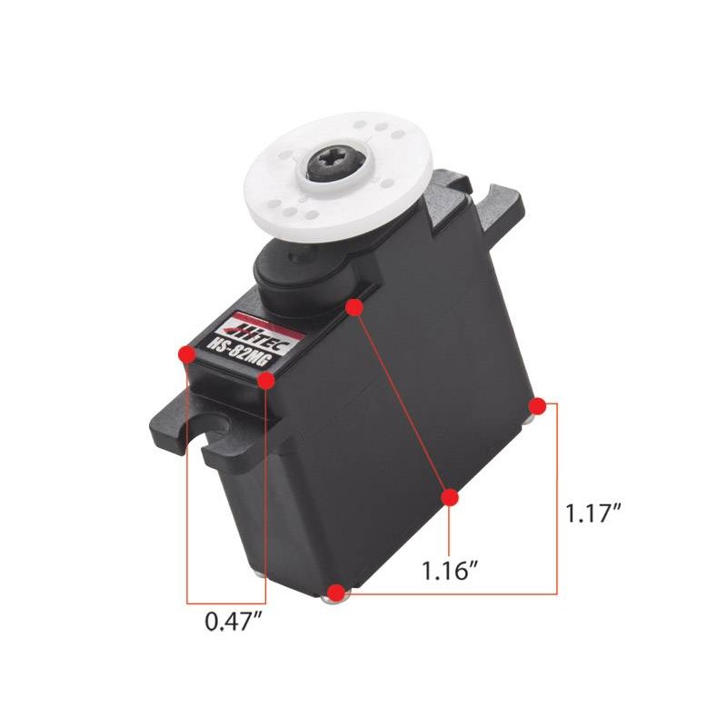 Hitec HS-82MG 3.4kg 0.10/sec @ 6v Metal Geared Mini Servo. 29.8x12x29.6mm 19g (Replaces HS-81)