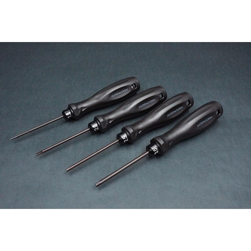 Koswork KOS13213-HSET4 Hex Wrench Set 1.5mm, 2.0mm, 2.5mm & 3.0mm (w/75mm Tip)