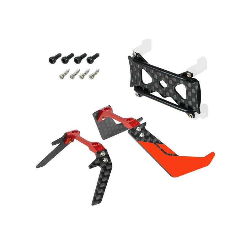 Low Profile Carbon Fibre Landing Gear w/ Battery Mount (Red) - BLADE INFUSION 120 : MH-I120106RD