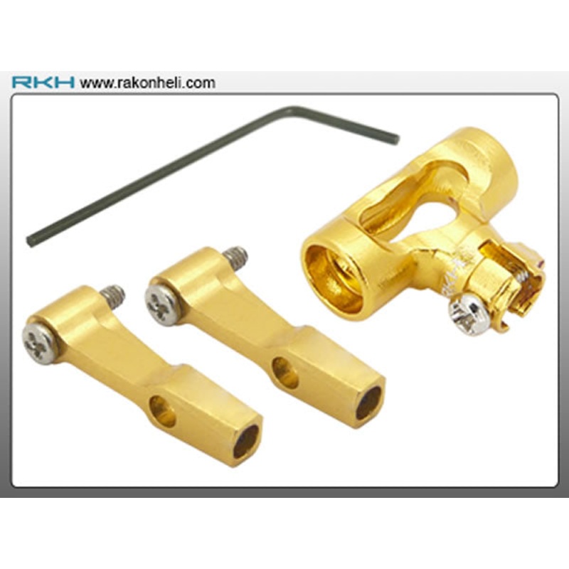 Rakonheli CNC AL DFC Center Hub Set (Gold) - Blade 130X : RKH-130X003-Y