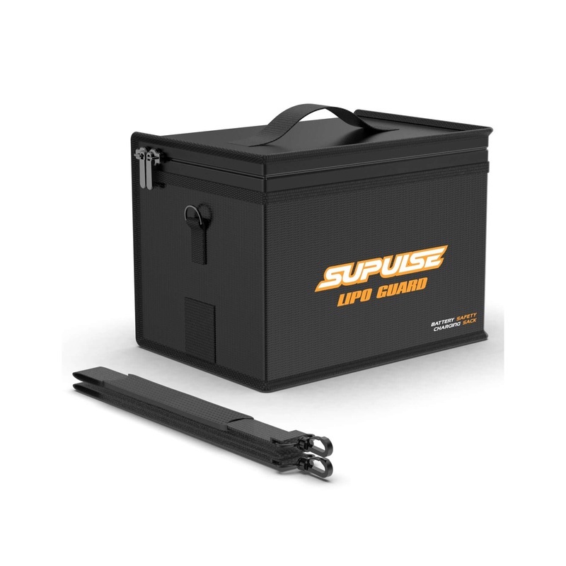 SUPULSE LiPo Battery Safe Bag, Fireproof Waterproof Charging Box 7.95.95.9in
