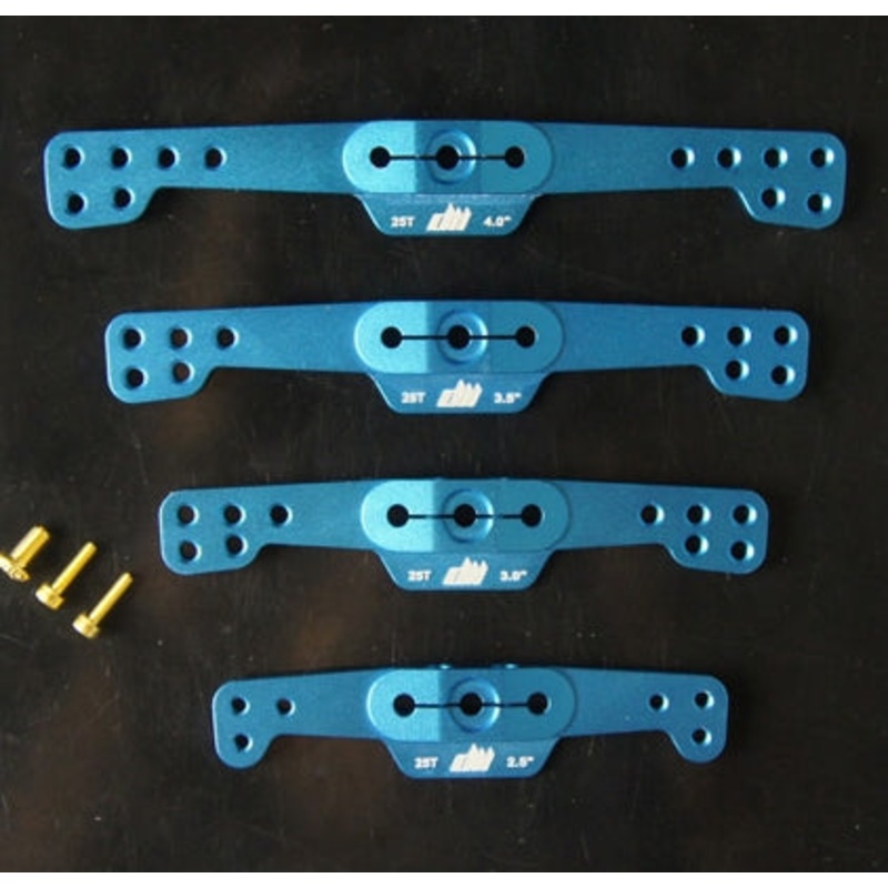 Dual Sky DSA-21778 SA-3.5 Blue 25T CNC Aluminium 3.5 Inch Double Servo Arm