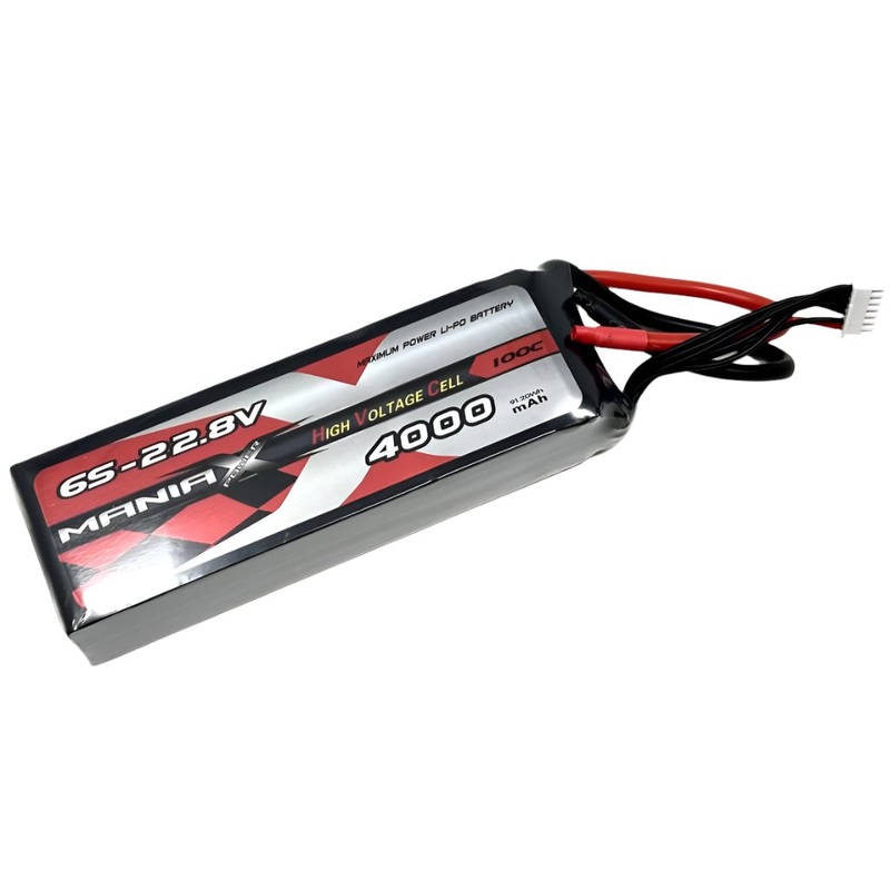 ManiaX 22.8V 4000mah 100C HV Lipo Battery Pack : MX4000-6SHV-100