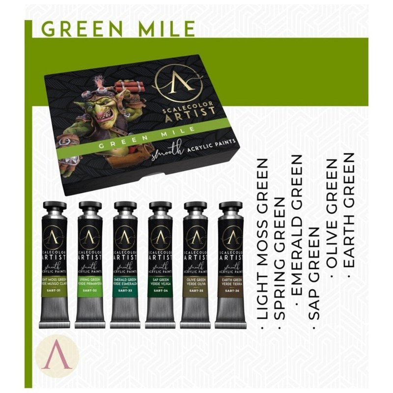 Scale 75 SSAR-007 Scalecolor Artist Green Mile Paint Set