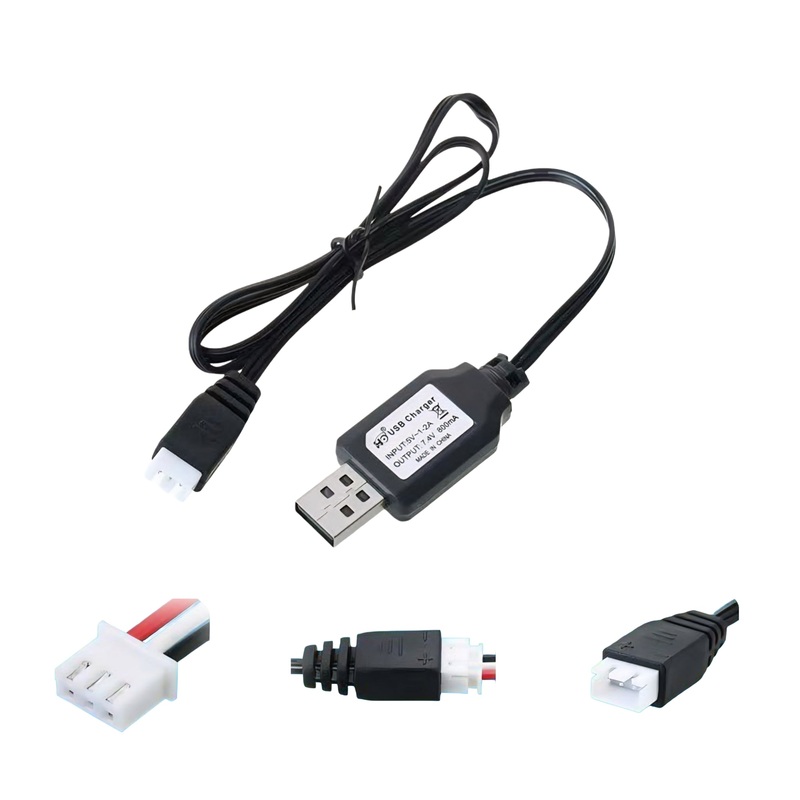 7.4V LiPo USB Charging Cable with XH-3P Connector for RC Car